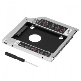 Aluminum Universal SATA 2nd HDD Caddy 9.5mm Hard Drive Enclosure