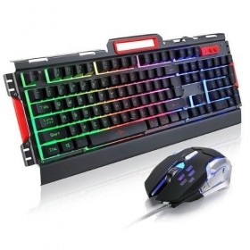 Wired Gaming Keyboard & 6 Button Mouse Combo -K33 E-Sports