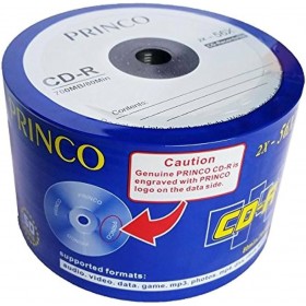 50 pk Princo Logo Branded CD-R80 700MB 56X
