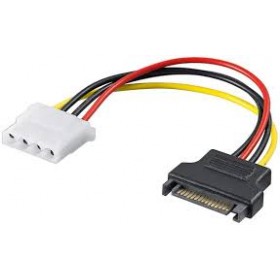 SATA 15pin Male Power Connecter to Molex IDE 4pin Female Adapter Cable       
