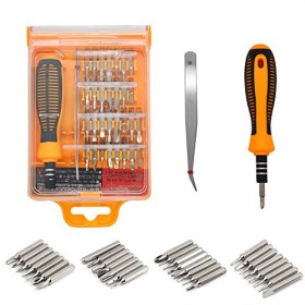 Mini Screwdriver Kit Multi Magnetic Screw Driver Torx Bits Mobile Phone Repair Box Set + Tweezer (32 in 1)