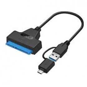 2-in-1 USB & Type-C to SATAIII Adapter for 2.5 Inch SSD-HDD Hard Disk