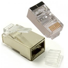 CAT6 Crimp Connector RJ45 Plug, Shielded Pack of 10